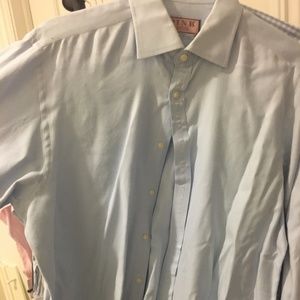 Men's Blue Thomas Pink Button Down